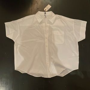 rag & bone Bright White Lenny Tie Shirt - Large